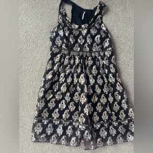 Free People Black and Gold Formal Dress